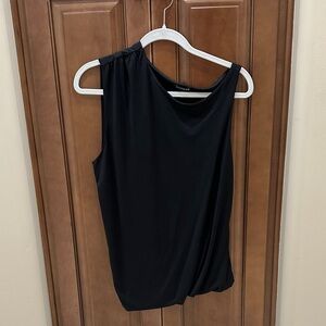 Express Black Draped Tank Top
